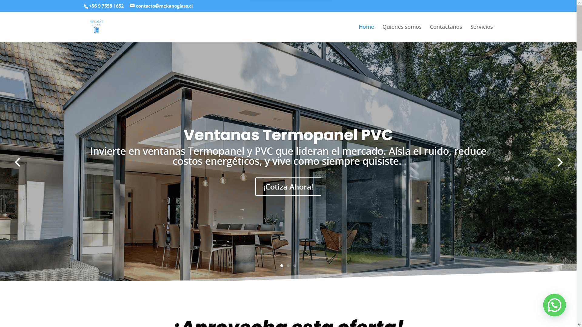 Diseño web - Mekanoglass.cl - Amadigital Mekanoglass.cl